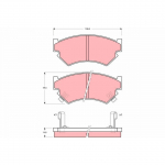 Piduriklotsi komplekt, ketaspidur TRW GDB899
