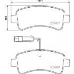 Piduriklotsi komplekt,ketaspidur BREMBO P 61 130