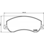 Piduriklotsi komplekt, ketaspidur HELLA 8DB 355 012-761