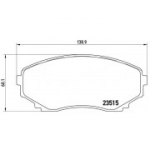 Piduriklotsi komplekt, ketaspidur BREMBO P 49 028