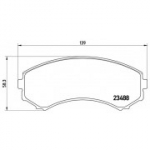 Piduriklotsi komplekt, ketaspidur BREMBO P 54 029