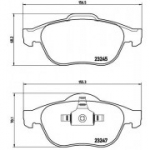 Piduriklotsi komplekt, ketaspidur BREMBO P 68 040