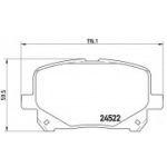 Piduriklotsi komplekt, ketaspidur BREMBO P 83 100
