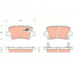Piduriklotsi komplekt, ketaspidur TRW GDB3408