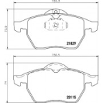 Piduriklotsi komplekt, ketaspidur HELLA 8DB 355 007-771