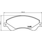 Piduriklotsi komplekt, ketaspidur HELLA 8DB 355 012-771