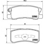 Piduriklotsi komplekt, ketaspidur BREMBO P 54 031