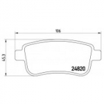 Piduriklotsi komplekt, ketaspidur BREMBO P 68 041