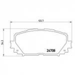Piduriklotsi komplekt, ketaspidur BREMBO P 83 101