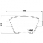 Piduriklotsi komplekt, ketaspidur BREMBO P 85 114