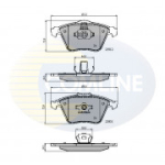 Piduriklotsi komplekt, ketaspidur COMLINE CBP01607