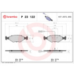Piduriklotsi komplekt,ketaspidur BREMBO P 23 122