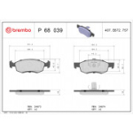Piduriklotsi komplekt,ketaspidur BREMBO P 68 039