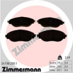 Piduriklotsi komplekt, ketaspidur ZIMMERMANN 24738.200.1