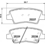 Piduriklotsi komplekt, ketaspidur BREMBO P 30 106