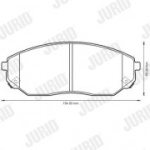 Piduriklotsi komplekt, ketaspidur JURID 572511J