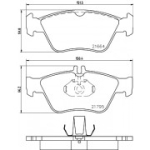Piduriklotsi komplekt, ketaspidur HELLA 8DB 355 007-831