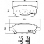 Piduriklotsi komplekt, ketaspidur BREMBO P 54 034