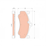 Piduriklotsi komplekt, ketaspidur TRW GDB1862