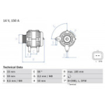 Generaator BOSCH 0 986 046 260
