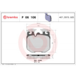 Piduriklotsi komplekt, ketaspidur BREMBO P 06 106
