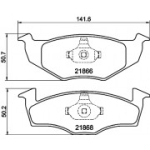 Piduriklotsi komplekt, ketaspidur HELLA 8DB 355 007-891