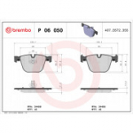 Piduriklotsi komplekt, ketaspidur BREMBO P 06 050