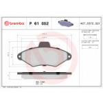 Piduriklotsi komplekt, ketaspidur BREMBO P 61 052