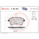 Piduriklotsi komplekt, ketaspidur BREMBO P 68 044