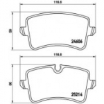 Piduriklotsi komplekt, ketaspidur BREMBO P 85 118