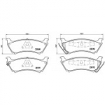 Piduriklotsi komplekt, ketaspidur BREMBO P 50 040