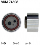 Pingutusrull, hammasrihm SKF VKM 74608