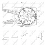 Ventilaator, mootorijahutus NRF 47248