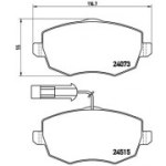 Piduriklotsi komplekt, ketaspidur BREMBO P 23 127