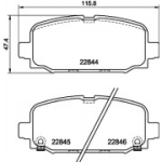 Piduriklotsi komplekt, ketaspidur HELLA 8DB 355 039-411