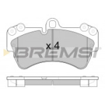 Piduriklotsi komplekt, ketaspidur BREMSI BP3099
