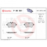 Piduriklotsi komplekt, ketaspidur BREMBO P 06 051