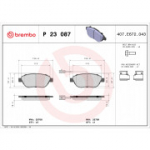 Piduriklotsi komplekt, ketaspidur BREMBO P 23 087