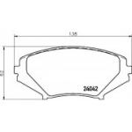 Piduriklotsi komplekt, ketaspidur BREMBO P 49 034