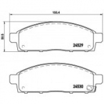 Piduriklotsi komplekt, ketaspidur BREMBO P 54 038