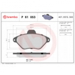 Piduriklotsi komplekt, ketaspidur BREMBO P 61 053