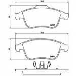 Piduriklotsi komplekt, ketaspidur BREMBO P 68 045