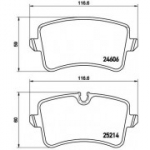 Piduriklotsi komplekt, ketaspidur BREMBO P 85 119