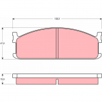 Piduriklotsi komplekt, ketaspidur TRW GDB345