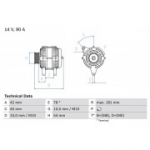 Generaator BOSCH 0 986 042 091