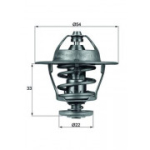 Termostaat, jahutusvedelik MAHLE ORIGINAL TX 53 85D