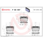Piduriklotsi komplekt, ketaspidur BREMBO P 83 057
