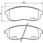 Piduriklotsi komplekt, ketaspidur HELLA 8DB 355 012-901