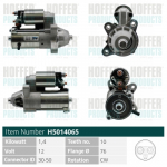 Starter HOFFER H5014065
