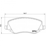 Piduriklotsi komplekt, ketaspidur BREMBO P 23 088